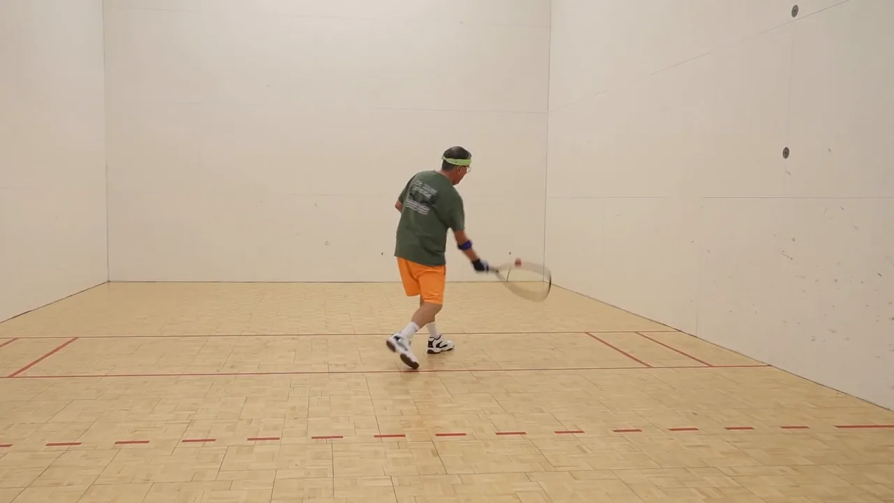 A player on RecFit's racquetball court